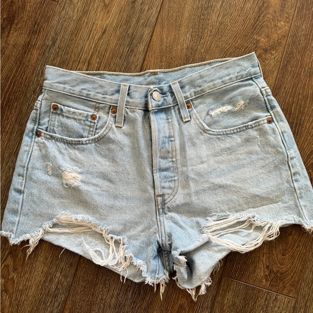 Levi’s premium Black and Light Blue Denim Shorts 3 pair - Picture 11 of 14